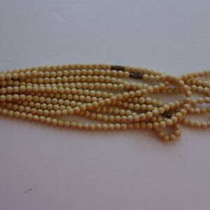 Vintage Handmade Beautiful Cream Shaded Beads 16" to 20" Long 6 Necklaces New